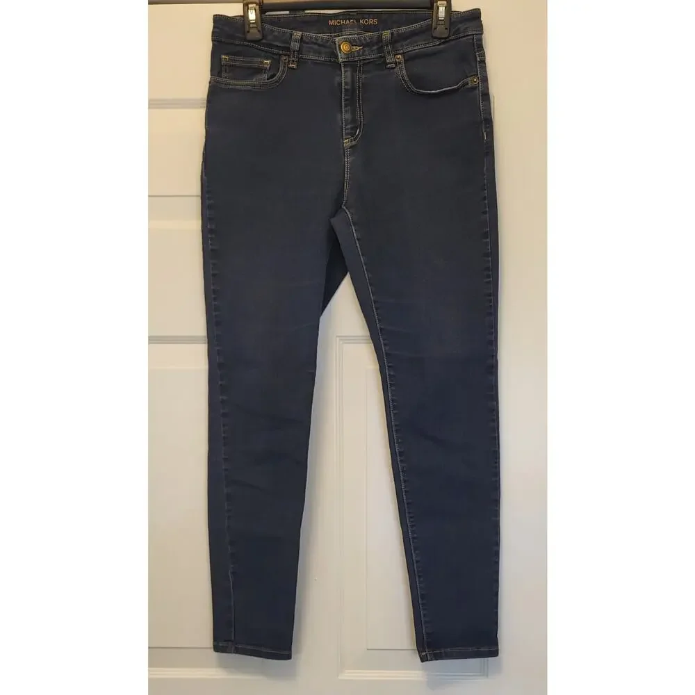 Michael Kors Women’s Denim Izzy Skinny Jeans Size 10 Mid Rise Stretch Classic